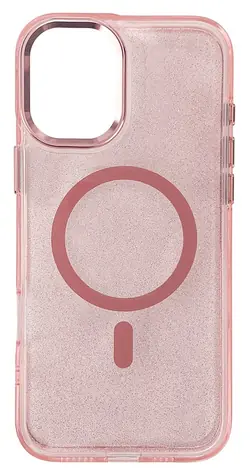Hurtel Glitter Case MagSafe růžová s třpytkami / Kryt / iPhone 16 Plus