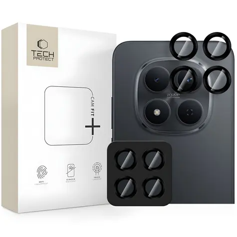 Tech-Protect Camring Fit+ / Ochranný kryt kamery / Xiaomi Redmi Note 15 Pro 5G/15 Pro+ / černý