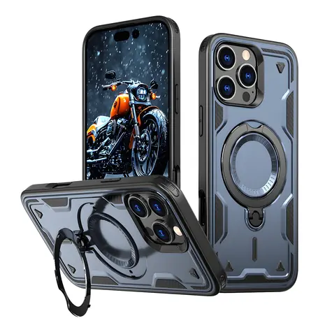 Hurtel Hybrid Armor Trendy MagSafe modrá / Zadní kryt / MagSafe / pro Apple iPhone 16 Pro