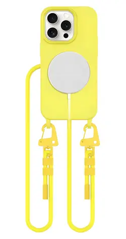Tech-Protect MagNecklace žlutá / Kryt / Apple iPhone 15 Pro / MagSafe / šňůrka na krk