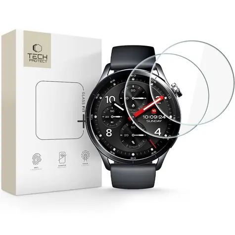 Tech-Protect Glass Fit+ / Ochranné tvrzené sklo pro smartwatch / Xiaomi Watch S5 46mm / 2 ks