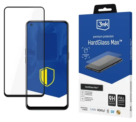 3mk HardGlass Max černá pro Realme 9 Pro / Tvrzené sklo