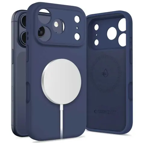 Tech-Protect Silicone MagSafe tmavě modrá / Kryt / Apple iPhone 17 Pro / MagSafe / Silikon