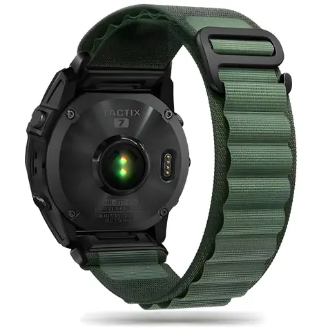 Tech-Protect Nylon Pro Strap tmavě zelená / Řemínek / pro Garmin Fenix 5, 6, 6 Pro a 7