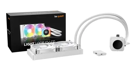 be quiet! Light Loop IO LCD 240mm bílá / Vodní chlazení CPU / 2x120mm ventilátor / IPS displej 2,1