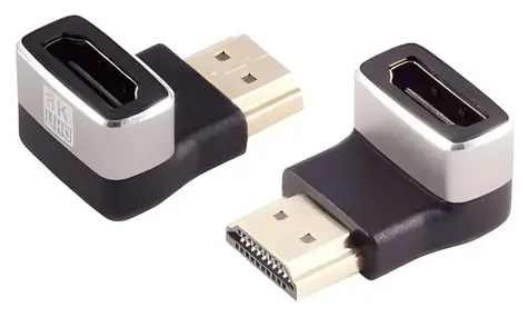 MicroConnect Úhlový adaptér HDMI (F-M) 90° černá / Adaptér / 8K