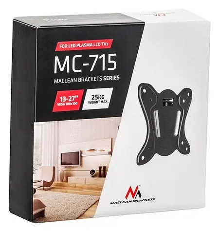 Maclean MC-715 černá / Nástěnný držák pro TV / 13-27