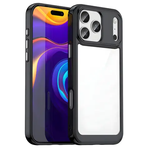 Hurtel Outer Space Case černá transparentní / Kryt / Apple iPhone 17 Pro Max