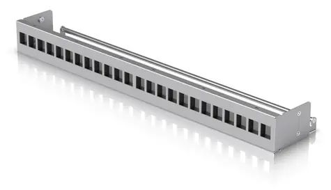 Ubiquiti UACC-Rack-Panel-Patch-Blank-24 šedý / Patch panel / 24 portů / neosazený / Keystone / 1U