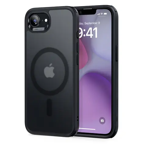 ESR Classic Hybrid HaloLock černá / Pouzdro / Apple iPhone 16e, 17e / MagSafe