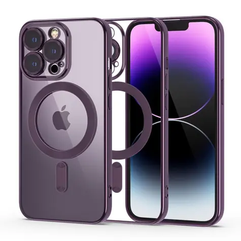 Tech-Protect MagShine pro Apple iPhone 14 Pro fialová / Kryt / MagSafe