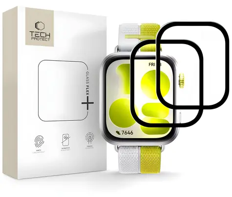 Tech-Protect Glass Flex+ Huawei Watch Fit 5 černá / Ochranné sklo / Hybridní sklo / 2 ks