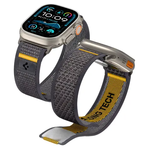 Spigen Athlex Air šedá / Řemínek / pro Apple Watch 44, 45, 46, 49 mm