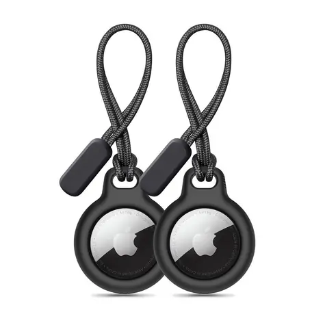 Tech-Protect Rough černá / Pouzdro / Apple AirTag / 2 ks