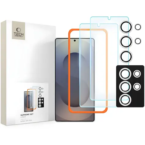 Tech-Protect Supreme Set pro Samsung Galaxy S25 Ultra čiré / Sada ochranných skel / 2x sklo na displej