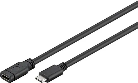 MicroConnect USB-C - USB-C černá / Prodlužovací kabel USB-C / USB 3.0 / 5000 Mbit/s / 1,8 m