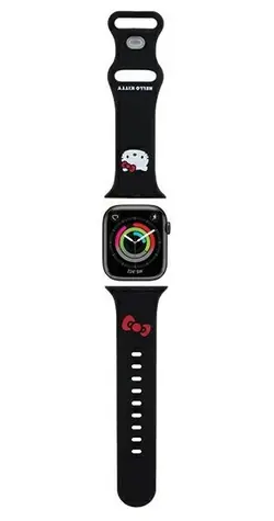 Hello Kitty Kitty Head silikonový řemínek černá / Řemínek pro Apple Watch / 38/40/41mm