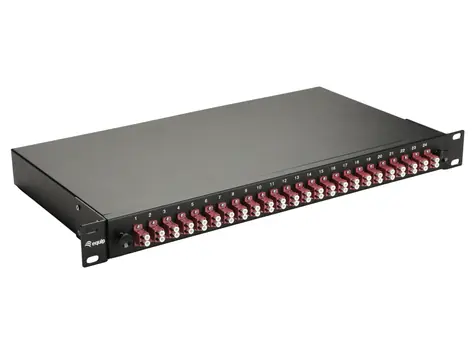 Equip LC-Duplex 24 portů OM4 černá / Optický spojovací panel / 19