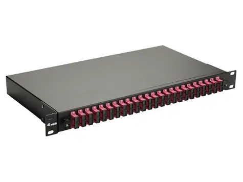 Equip SC-Duplex 24 portů OM4 černá / Optický spojovací panel / 19