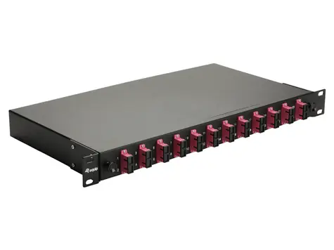 Equip optický spojovací box 12x SC-Duplex OM4 černá / Spojovací box / 19