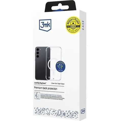 3mk Just20g MagCase pro Samsung Galaxy S23 5G transparentní / Zadní kryt / Magnetický