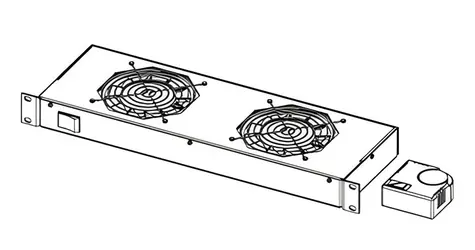 Legrand EVO / Ventilační jednotka / 1U / 2x ventilátor / Termostat