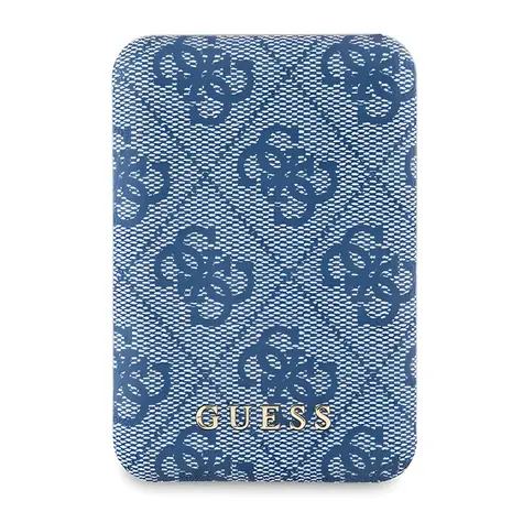 Guess 4G Leather MagSafe modrá / Powerbanka / 5000 mAh / 15 W