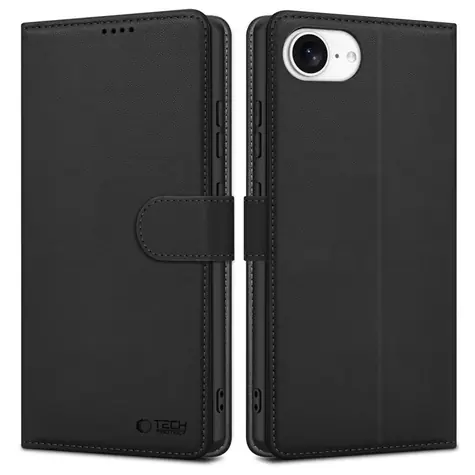 Tech-Protect Wallet matná černá / Pouzdro pro Apple iPhone 16e a 17e / Peněženka