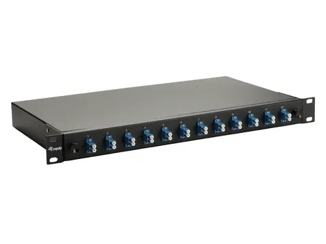 Equip LC-Duplex 12 portů OS2 černá / Optický spojovací panel / 19