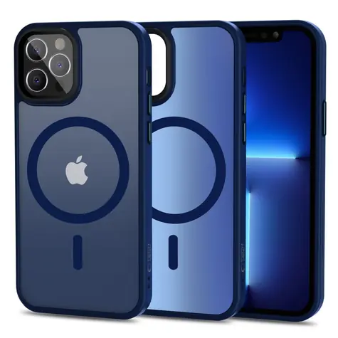 Tech-Protect MagMat matná tmavě modrá / Kryt / Apple iPhone 12/12 Pro / MagSafe