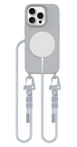 Tech-Protect MagNecklace šedá / Kryt / Apple iPhone 14 Pro / MagSafe / šňůrka na krk