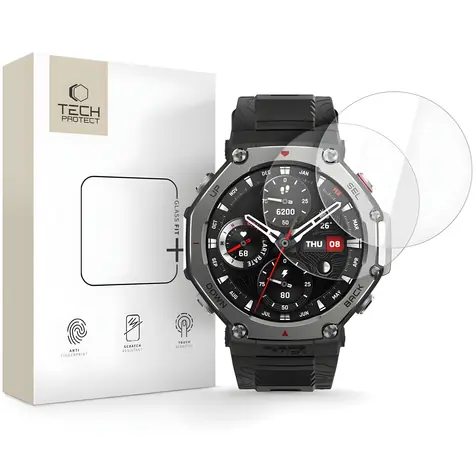 Tech-Protect Glass Fit+ Amazfit T-Rex 3 Pro 48mm čiré / Ochranné sklo / Tvrzené / 2 ks