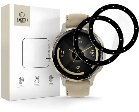 Tech-Protect Glass Flex+ Garmin Venu 3S černá / Hybridní sklo / 2 ks