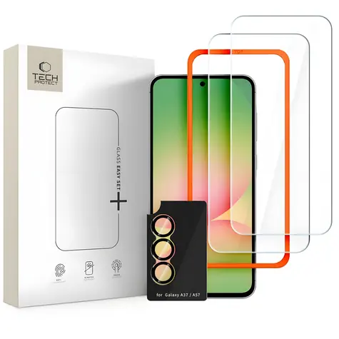 Tech-Protect Easy Set+ pro Samsung Galaxy A57 5G / Ochranné sklo na displej / Temperované sklo / 3 ks