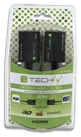 Techly 301153 černá / Extender HDMI / UTP Cat5e/Cat6 / do 30 m / FullHD