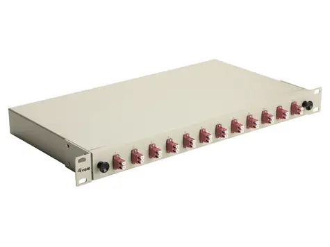 Equip Spojovací box 12-Port LC-Duplex OM4 šedá / Optický spojovací box / Rack 19