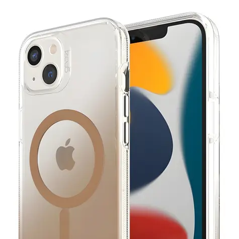 Gear4 Milan Snap zlatý / Zadní kryt / Apple iPhone 13 / MagSafe / D3O® Crystalex / ochrana 4 m