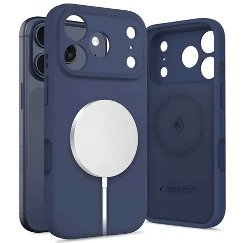 Tech-Protect Silicone MagSafe iPhone 17 Pro Max tmavě modrá / Kryt / Silikonový / MagSafe