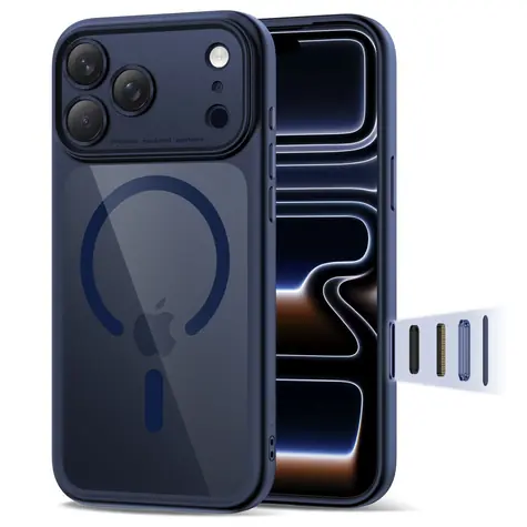 Tech-Protect MagPeak čirá tmavě modrá / Kryt / Apple iPhone 17 Pro Max / MagSafe