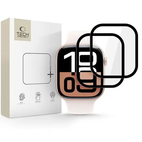 Tech-Protect Glass Flex+ pro Apple Watch 10 42mm černá / Ochranné sklo / Hybridní / 2 ks