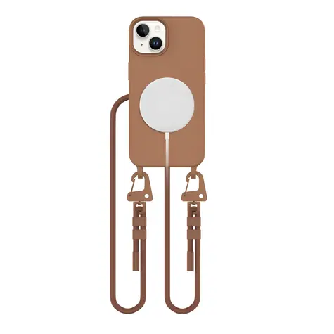 Tech-Protect MagNecklace hnědá / Kryt / Apple iPhone 14 / MagSafe / poutko na krk