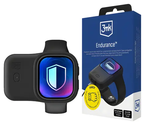 3mk Endurance 1200mAh černá / Powerbanka pro Apple Watch 44/45 mm / 2.5W / USB-C