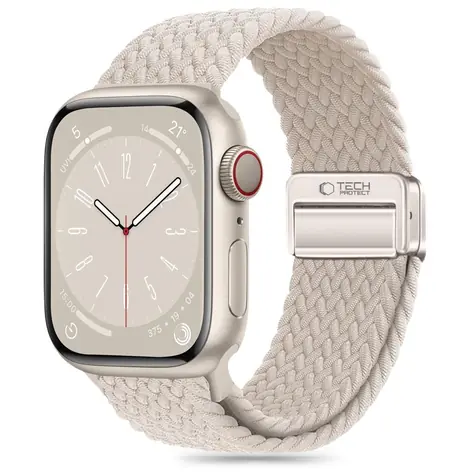 Tech-Protect Nylonmag béžová / Řemínek pro Apple Watch 4/5/6/7/8/9/SE / 38/40/41 mm
