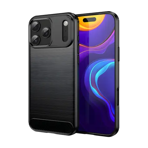Hurtel Carbon pouzdro Apple iPhone 17 Pro Max černá / Kryt / Karbonový vzor
