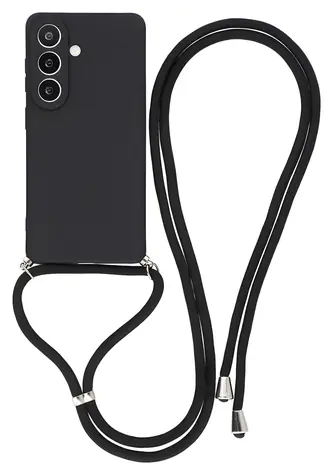 Hurtel Pouzdro s crossbody popruhem černá / Pouzdro / Samsung Galaxy A37 5G / Textilní podšívka / Nastavitelný popruh
