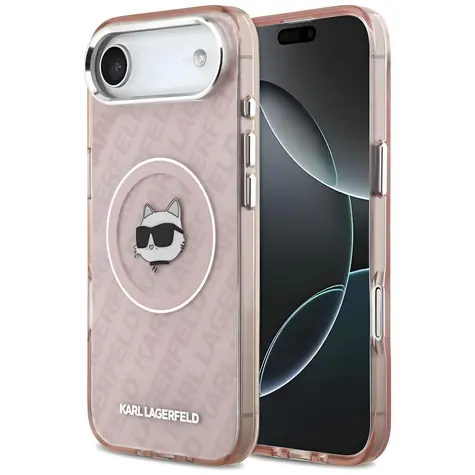 Karl Lagerfeld IML Choupette Head Logo Pink / Zadní kryt / MagSafe / Apple iPhone 17 Air