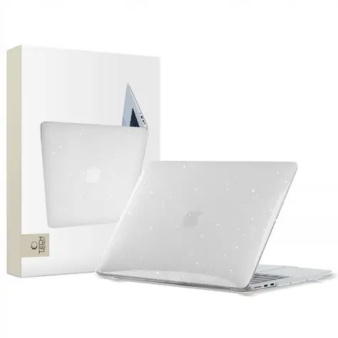 Tech-Protect SmartShell čirá s třpytkami / Ochranný kryt / Apple MacBook Air 13