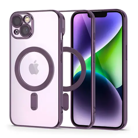 Tech-Protect MagShine Line fialová / Kryt / Apple iPhone 14 / MagSafe