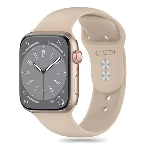 Tech-Protect Silicone Strap hnědá / Řemínek pro Apple Watch / 42/44/45/49 mm / silikon