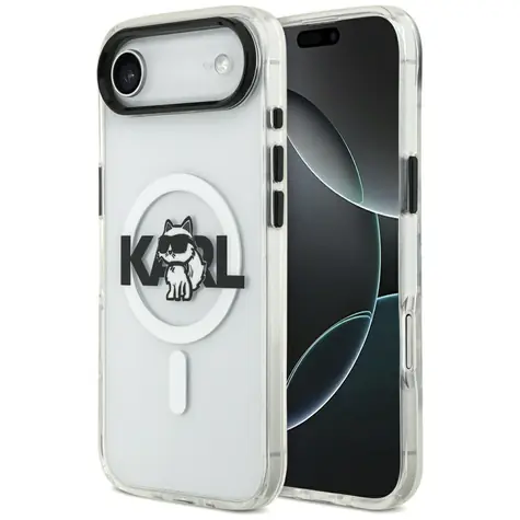 Karl Lagerfeld IML Choupette Sketch Logo průhledná / Zadní kryt pro iPhone Air / MagSafe